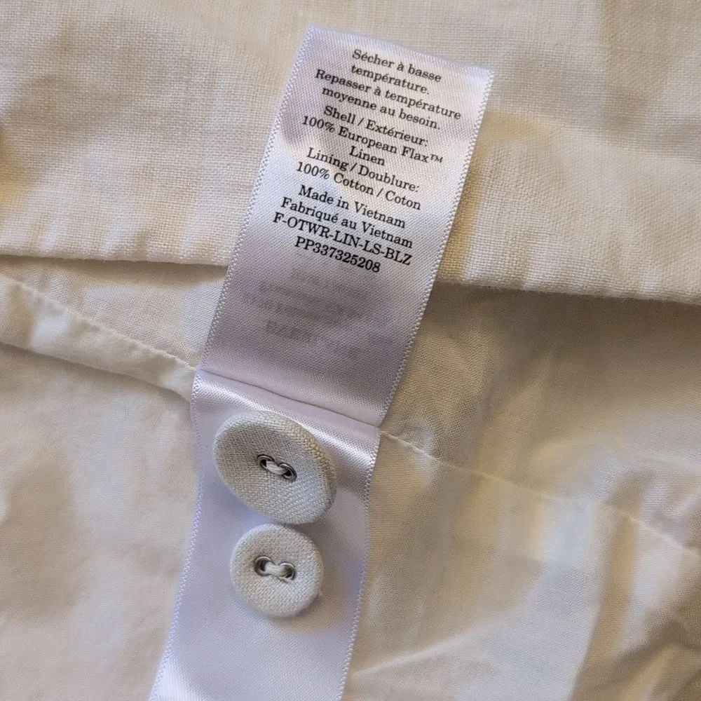 NEW Everlane The Oversized Blazer in Linen Bone White Size 12 - Picture 8 of 14